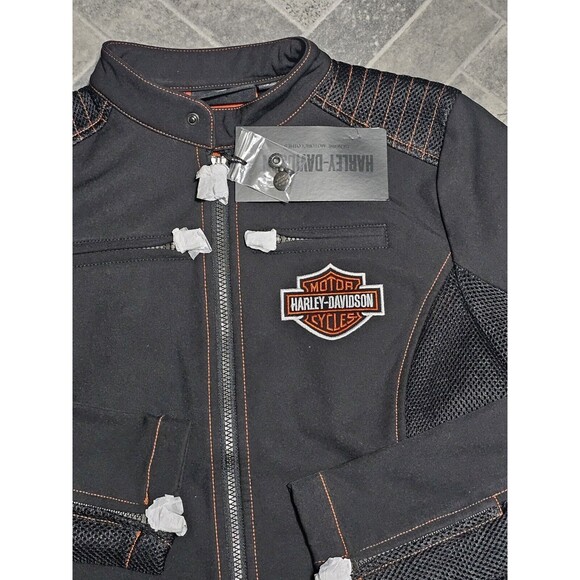 New Harley-Davidson Forever Harley Mesh Jacket Women's Sz LARGE Black 98402-23VW - Picture 3 of 12